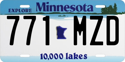 MN license plate 771MZD