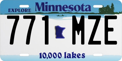 MN license plate 771MZE