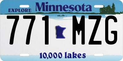 MN license plate 771MZG