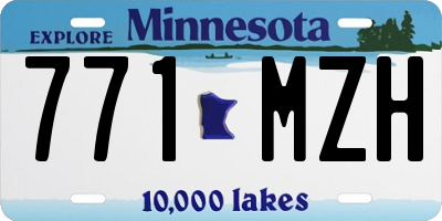 MN license plate 771MZH