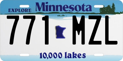 MN license plate 771MZL
