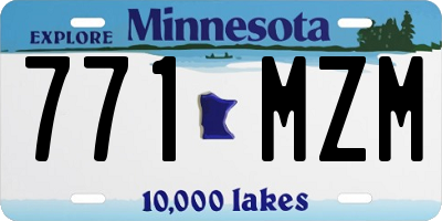 MN license plate 771MZM
