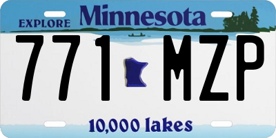 MN license plate 771MZP