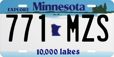 MN license plate 771MZS
