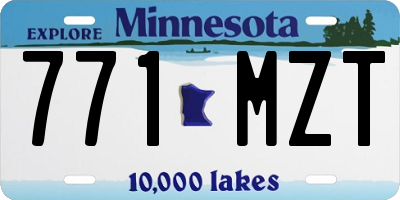 MN license plate 771MZT