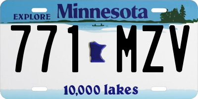 MN license plate 771MZV