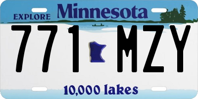 MN license plate 771MZY