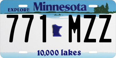 MN license plate 771MZZ