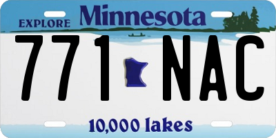 MN license plate 771NAC