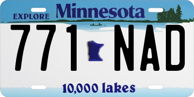 MN license plate 771NAD