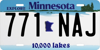 MN license plate 771NAJ