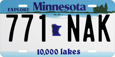 MN license plate 771NAK