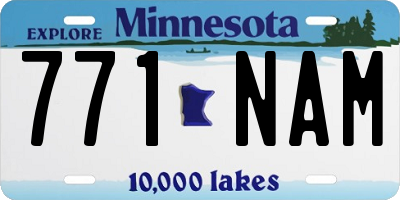 MN license plate 771NAM