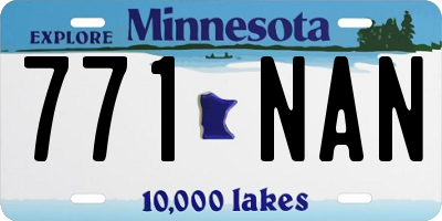 MN license plate 771NAN