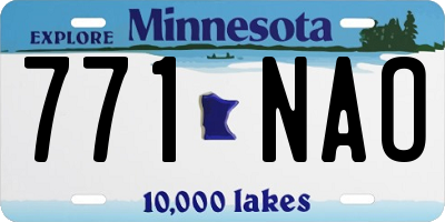 MN license plate 771NAO