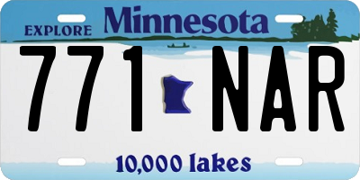 MN license plate 771NAR