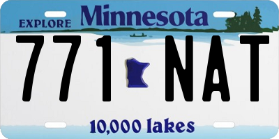 MN license plate 771NAT