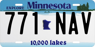 MN license plate 771NAV