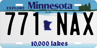 MN license plate 771NAX
