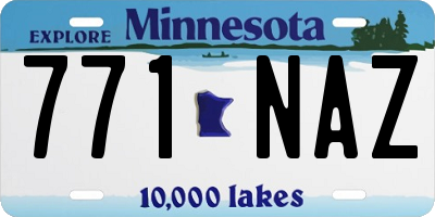 MN license plate 771NAZ