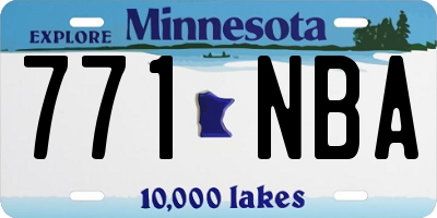 MN license plate 771NBA