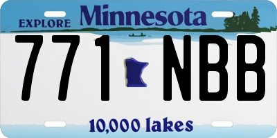 MN license plate 771NBB