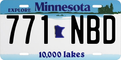 MN license plate 771NBD