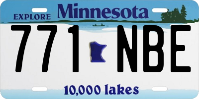 MN license plate 771NBE