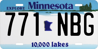 MN license plate 771NBG