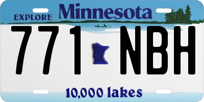 MN license plate 771NBH