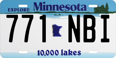 MN license plate 771NBI