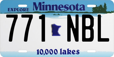 MN license plate 771NBL