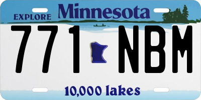 MN license plate 771NBM