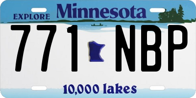MN license plate 771NBP