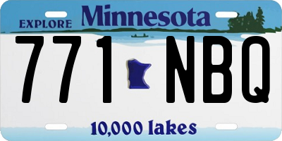 MN license plate 771NBQ