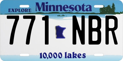 MN license plate 771NBR