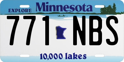 MN license plate 771NBS