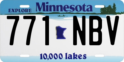 MN license plate 771NBV