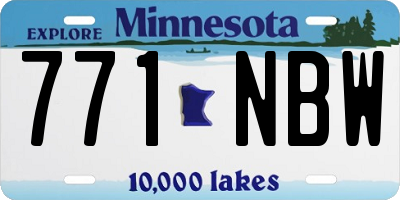 MN license plate 771NBW