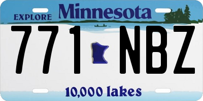 MN license plate 771NBZ
