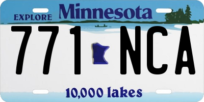 MN license plate 771NCA