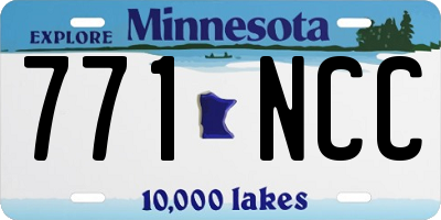 MN license plate 771NCC