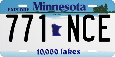 MN license plate 771NCE