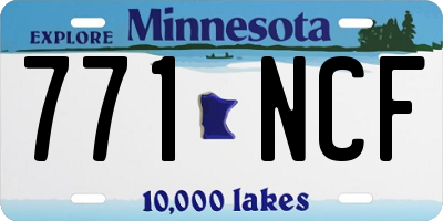 MN license plate 771NCF