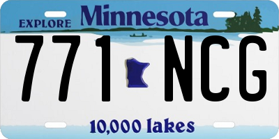 MN license plate 771NCG