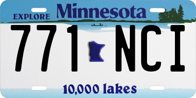 MN license plate 771NCI