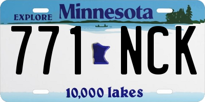 MN license plate 771NCK