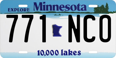 MN license plate 771NCO
