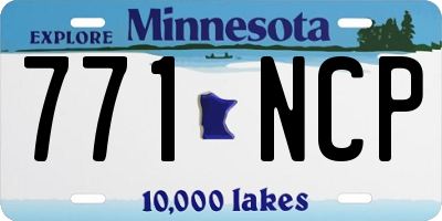 MN license plate 771NCP
