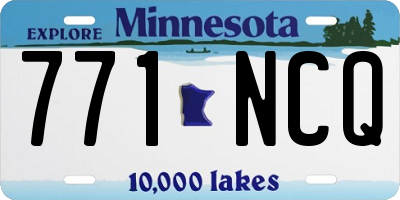 MN license plate 771NCQ